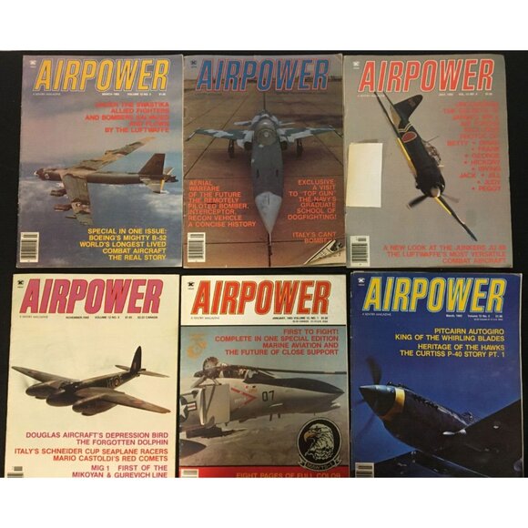 Airpower Magazine Lot of 6 Vintage 1982/1983 - Picture 1 of 7